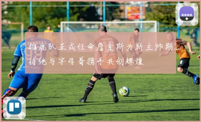 雄鹿队正式任命詹金斯为新主帅期待他与字母哥携手共创辉煌